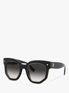 Oval Coco Chanel style sunglasses with white armor and dark lenses