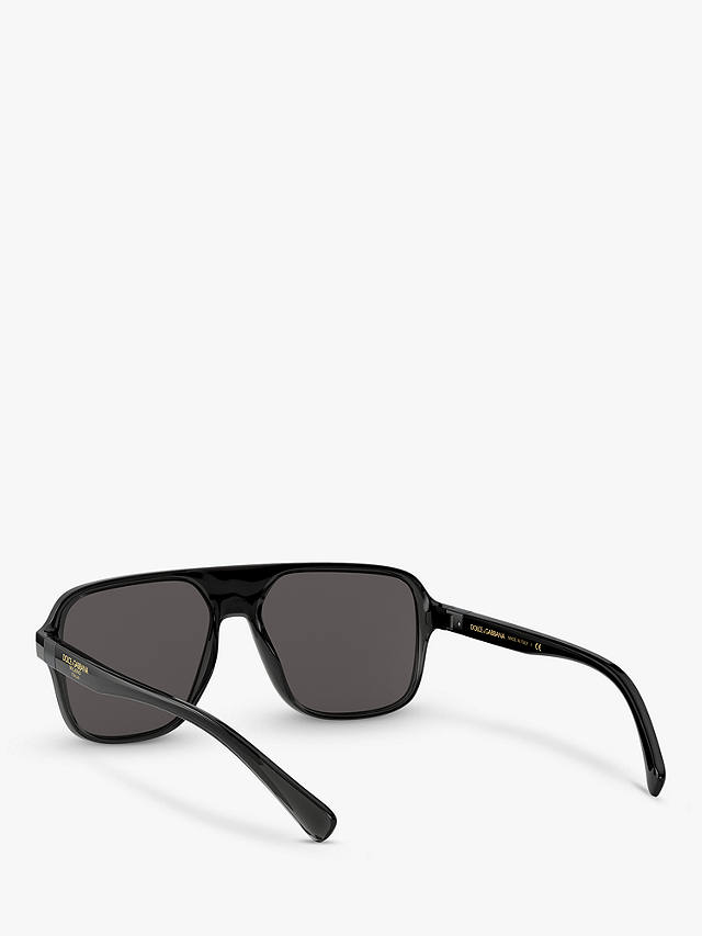 Dolce & Gabbana DG6134 Men's Square Sunglasses, Black/Grey