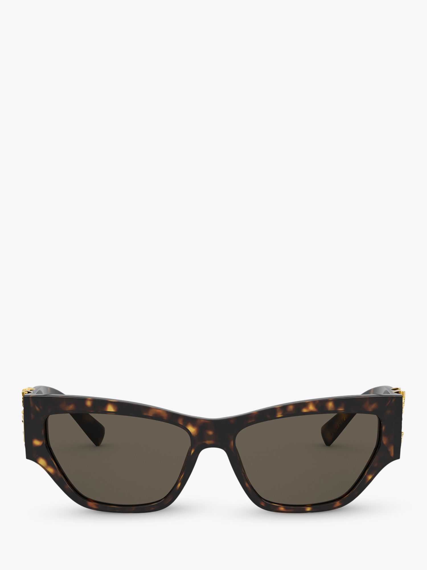 Versace VE4383 Women's Cat Eye Sunglasses, Havana/Gold at John Lewis ...