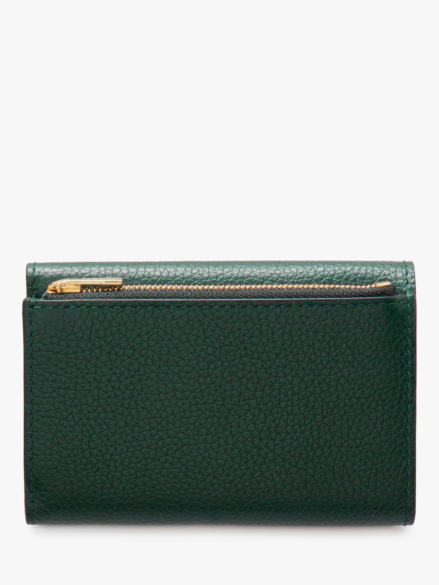 Mulberry Folded Multi-Card Small Classic Grain Leather Wallet, Mulberry Green