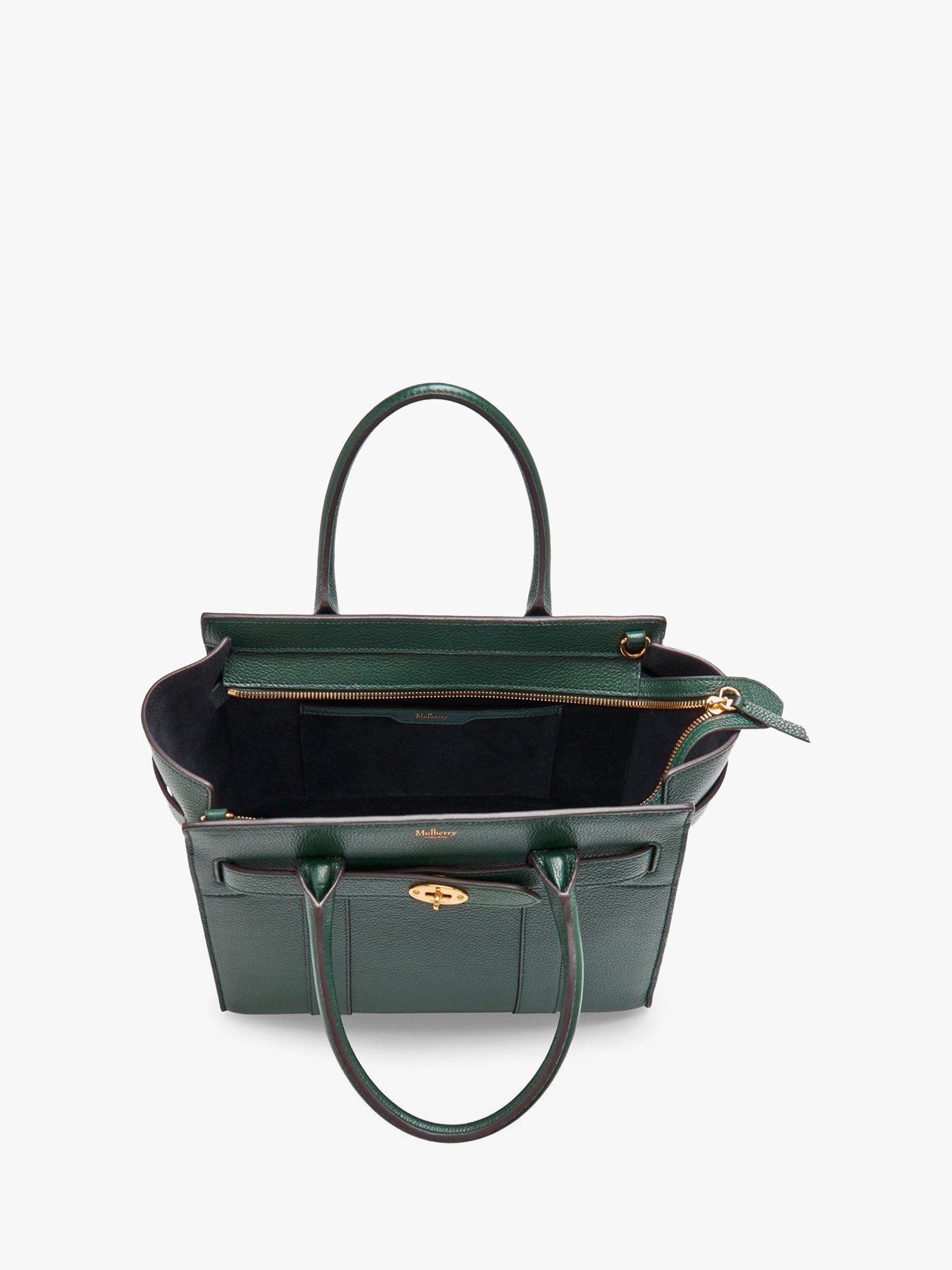 Buy Mulberry Small Bayswater Zipped Classic Grain Leather Tote Bag Online at johnlewis.com