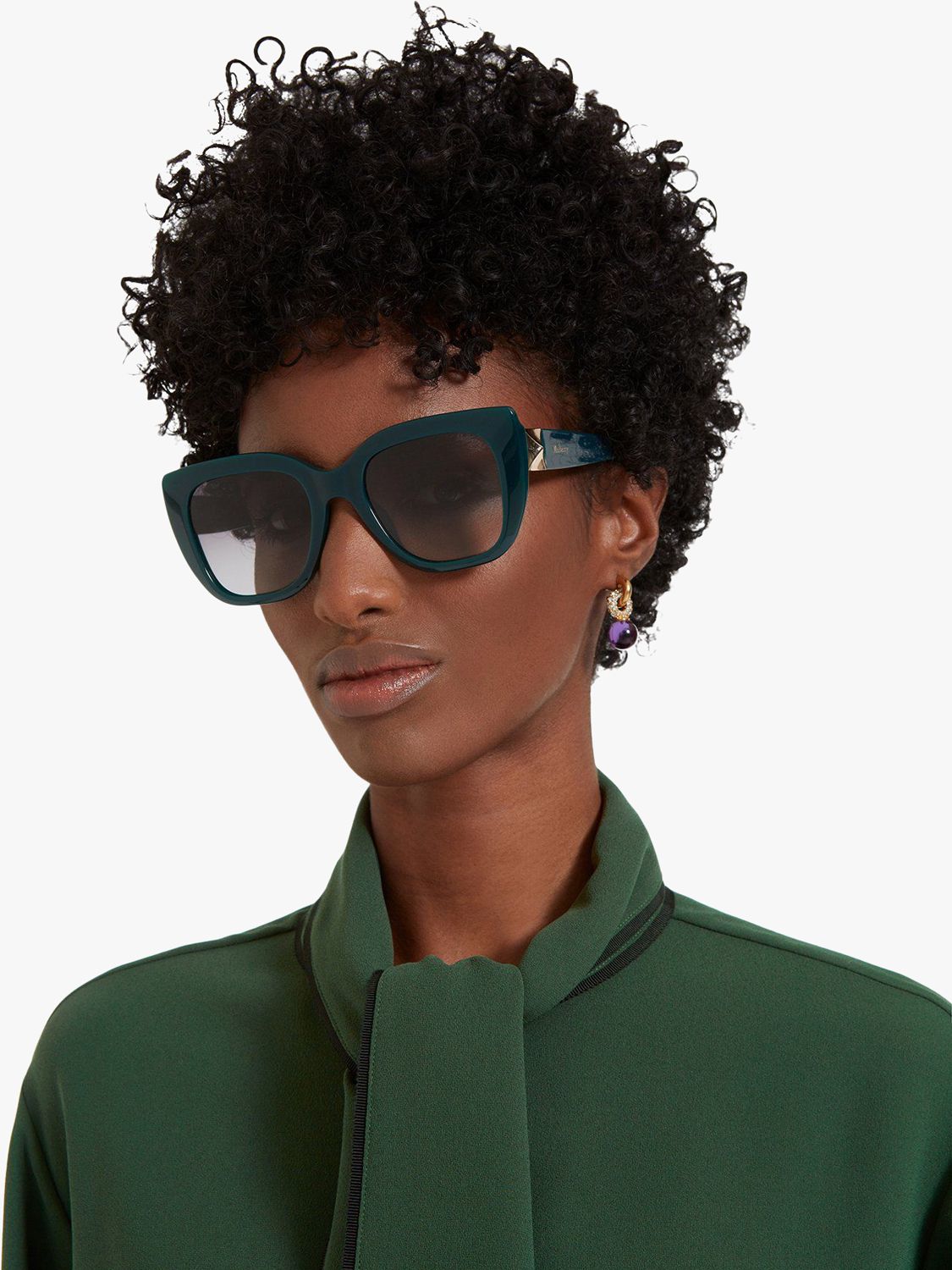 dark green sunglasses