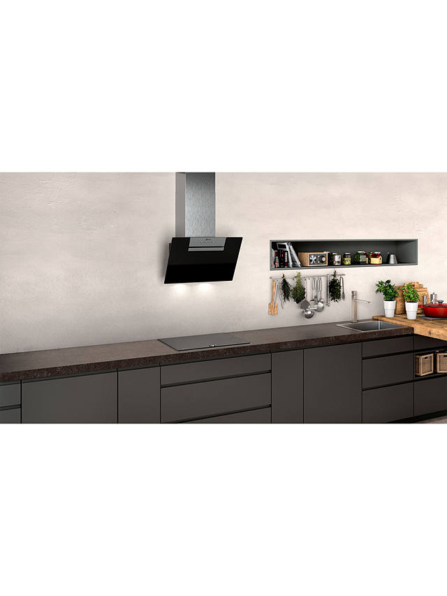 Buy Neff D65IEE1S0B 60cm Wall-Mounted Angled Chimney Cooker Hood, B Energy Rating, Black Online at johnlewis.com