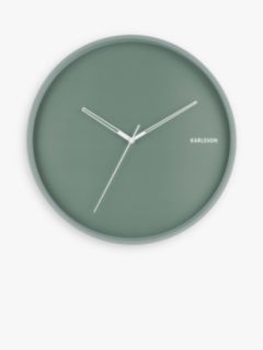 Karlsson Hue Silent Sweep Metal Wall Clock, 40cm, Green