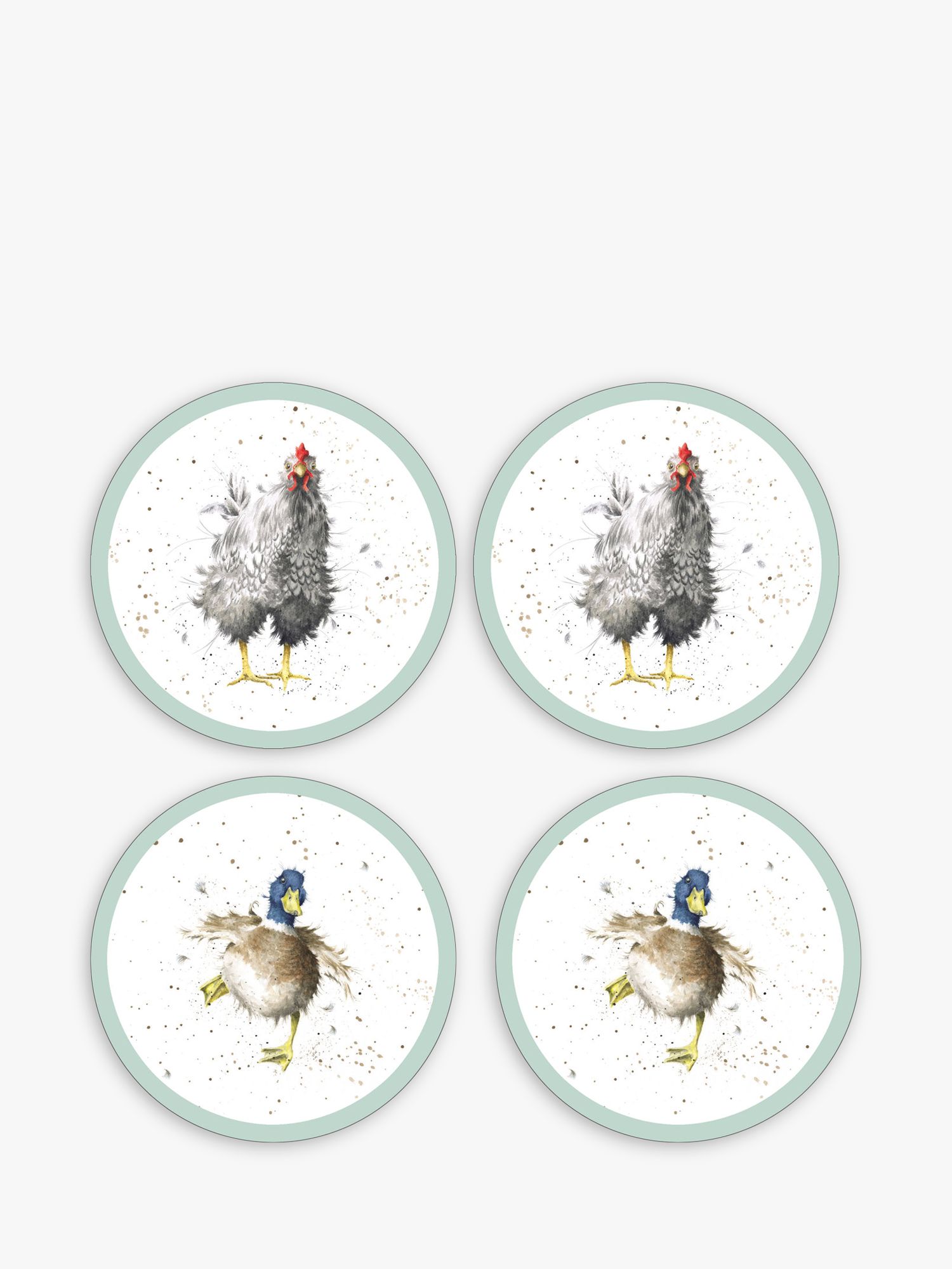 Wrendale Designs Duck and Chicken Round Coaster review