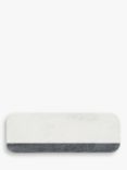 John Lewis Long Marble Serving Board, 44cm, White/Black