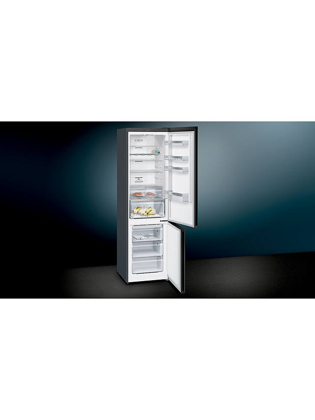 Buy Siemens iQ300 KG39N7XEDG Freestanding 70/30 Fridge Freezer, Black Steel Online at johnlewis.com