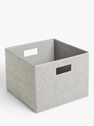 John Lewis ANYDAY Folding Storage Box, Medium, Grey