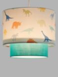 little home at John Lewis Dennis Dinosaur 2-Tier Easy-to-Fit Ceiling Shade, Multi