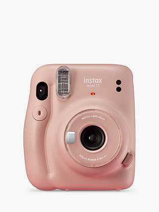 Fujifilm Instax Mini 11 Instant Camera with Built-In Flash & Hand Strap, Blush Pink