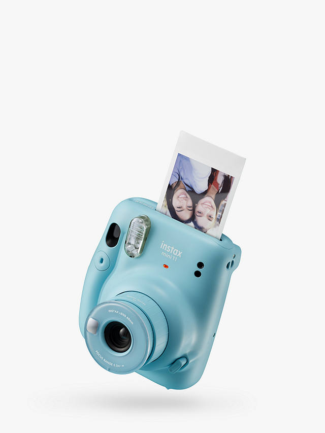 johnlewis.com | Fujifilm Instax Mini 11 Instant Camera with Built-In Flash & Hand Strap, Sky Blue