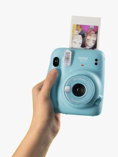 Fujifilm Instax Mini 11 Instant Camera with Built-In Flash & Hand Strap, Sky Blue