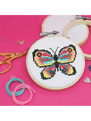 The Make Arcade Cross Stitch Butterfly Craft Kit