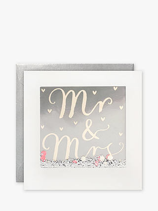 James Ellis Stevens Glitter Mr & Mrs Wedding Card