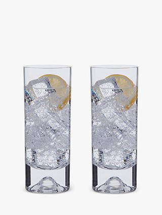Dartington Crystal Dimple Highball Glasses, Set of 2, 370ml, Clear