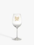 Dartington Crystal A Gift For You 'Thank You' Wine Glass, 350ml, Clear