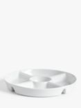 John Lewis Porcelain Chip and Dip Serving Dish, 26.4cm, White