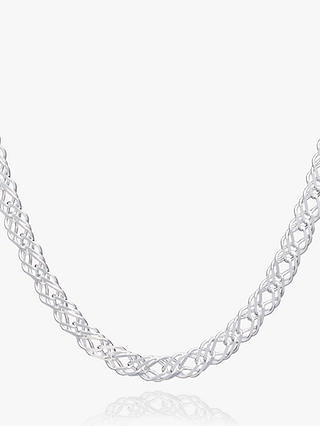 Rachel Jackson London Chevron Chain Necklace, Silver