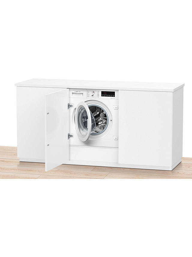 Buy Bosch Serie 8 WIW28501GB Integrated Washing Machine, 8kg Load, 1400rpm Spin, White Online at johnlewis.com