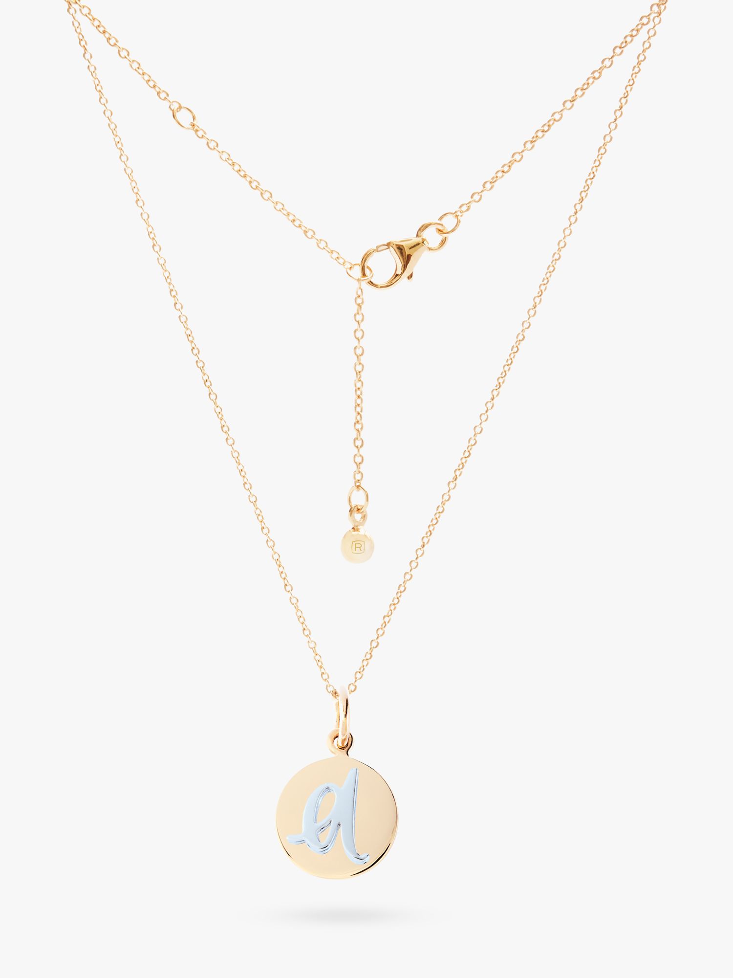 Recognised Popon Chain Necklace and Popon A Disc Charm, Gold/Silver