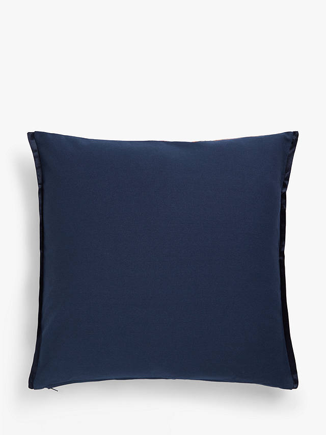 John Lewis Zia Stripe Cushion, Blue / Multi