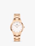 Daniel Wellington Women's Iconic Link 32mm Bracelet Strap Watch, Rose Gold/White DW00100211