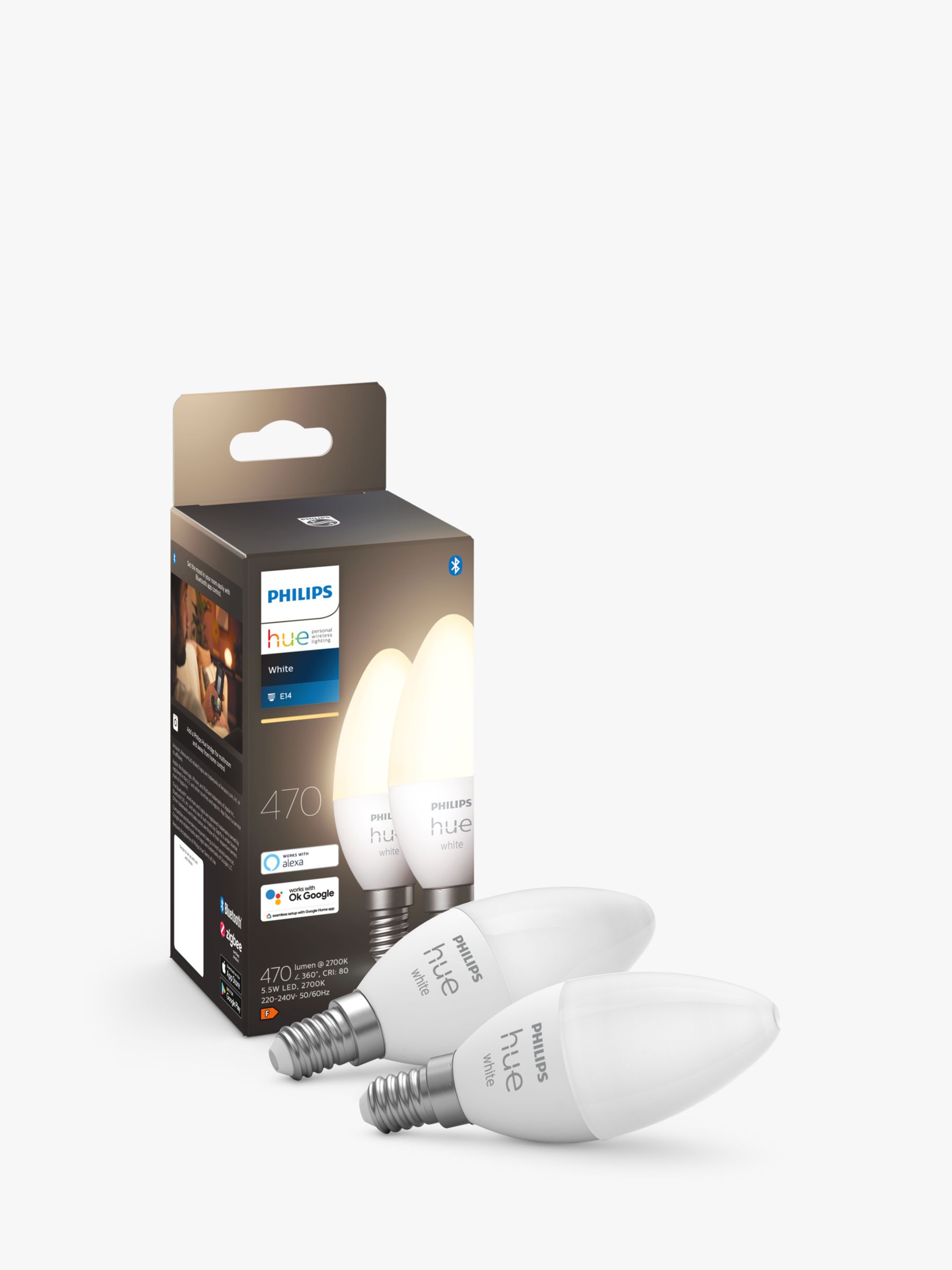 Photo of Philips hue white wireless lighting led light bulb with bluetooth 5.5w b39 e14 small edison screw bulb pack of 2