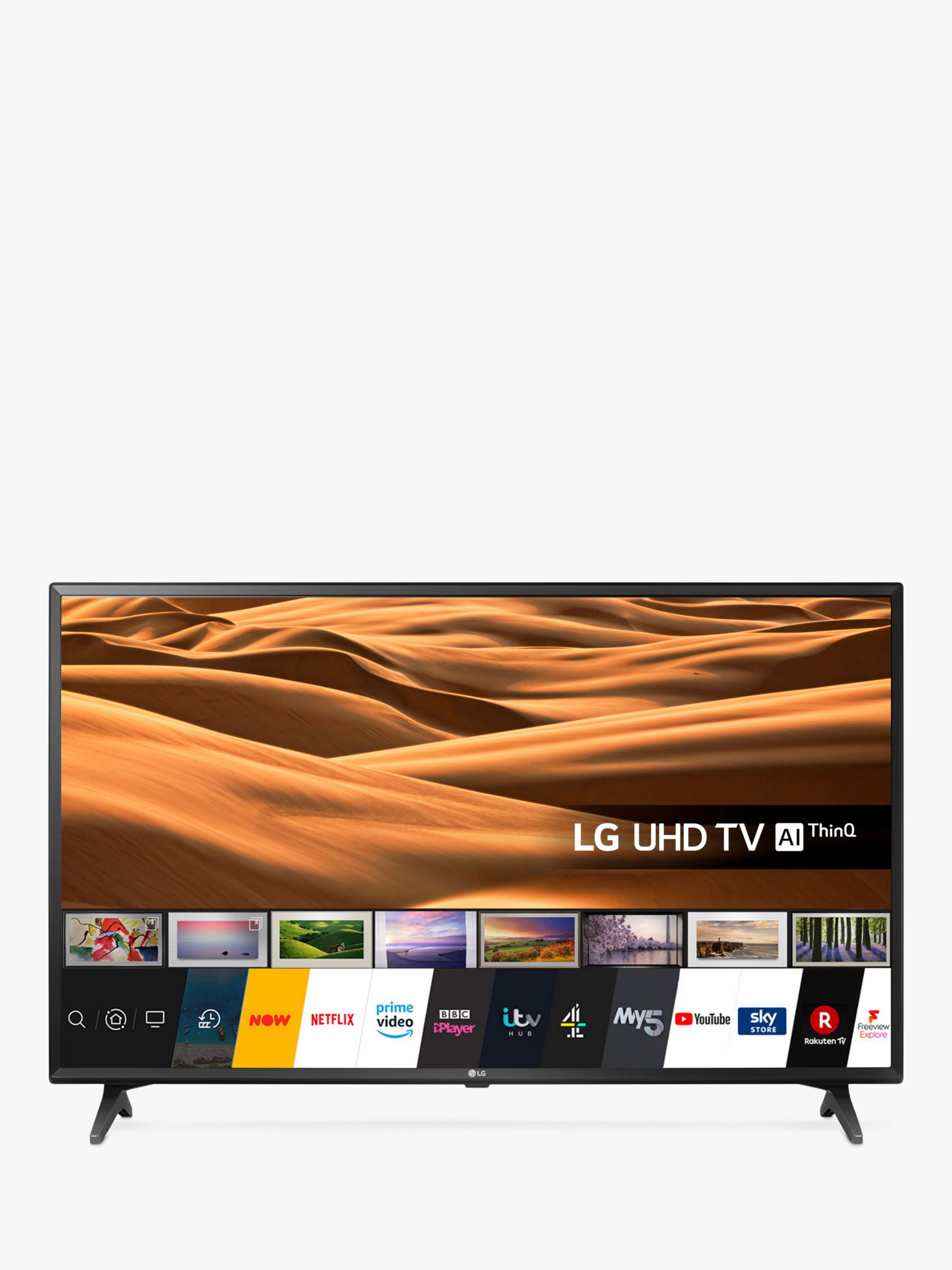 LG 43UM7050PLF (2020) LED HDR 4K Ultra HD Smart TV, 43 inch with Freeview Play/Freesat HD, Ceramic Black