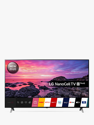 LG 65NANO906NA (2020) LED HDR NanoCell 4K Ultra HD Smart TV, 65 inch with Freeview HD/Freesat HD & Dolby Atmos, Dark Silver