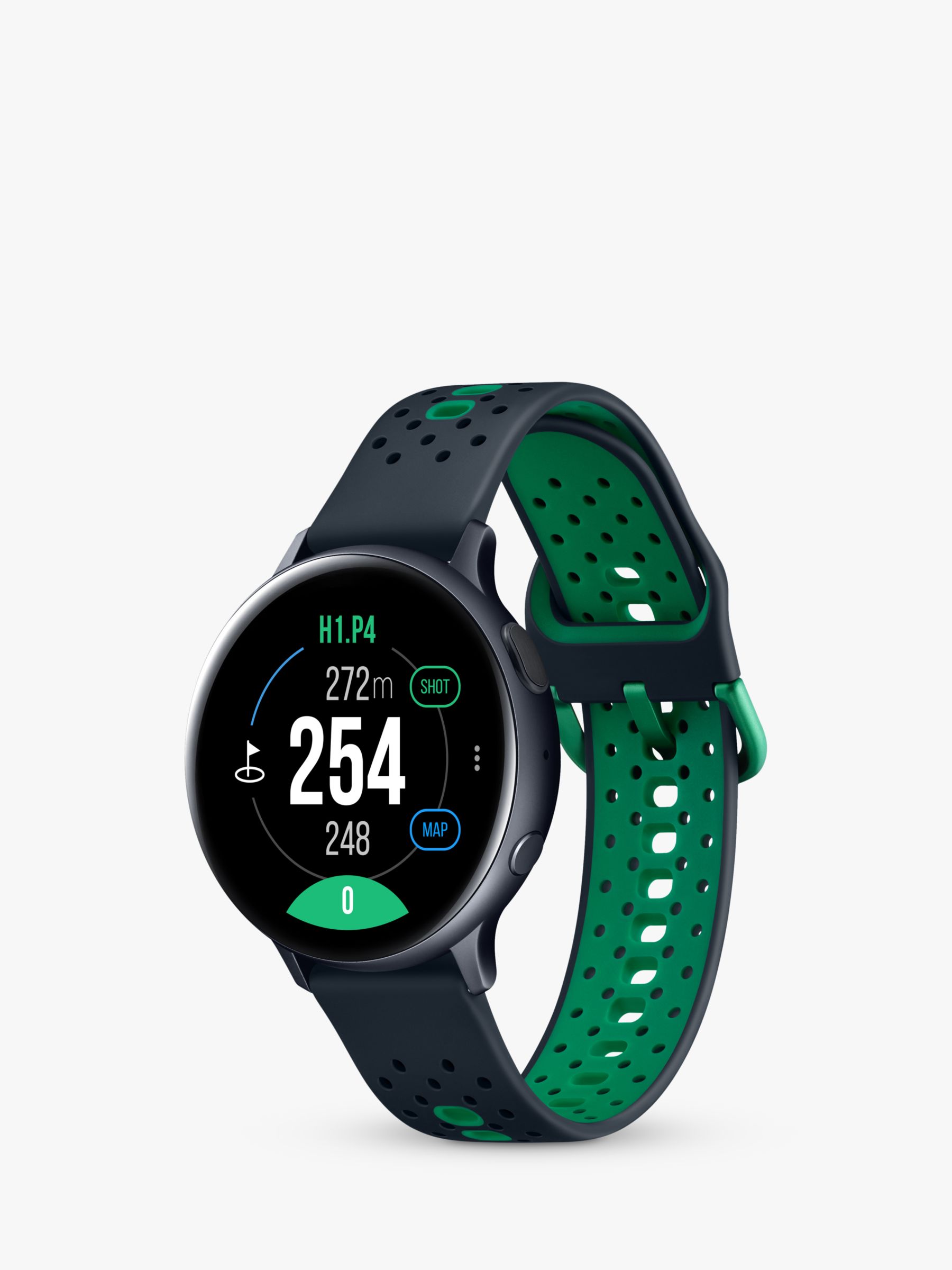 Samsung Galaxy Watch Active 2 Golf Edition, Bluetooth, 44mm, Aluminium with Silicone Strap, Aqua 
