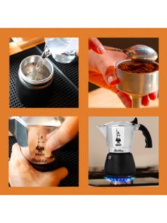 Bialetti BRIKKA 2 Cups - 100ml BLACK Stove Top Espresso Maker