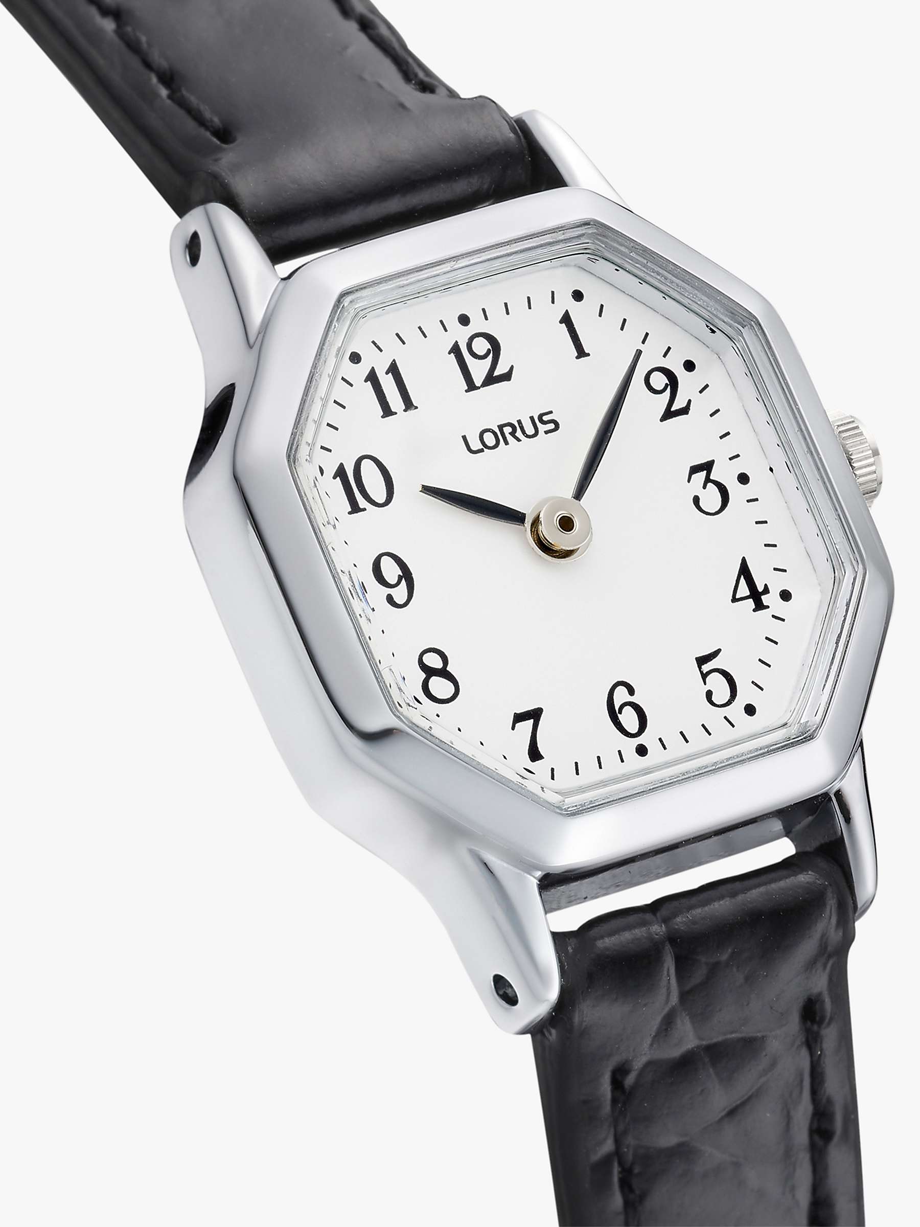 Buy Lorus Women's Octagonal Dial Leather Strap Watch Online at johnlewis.com