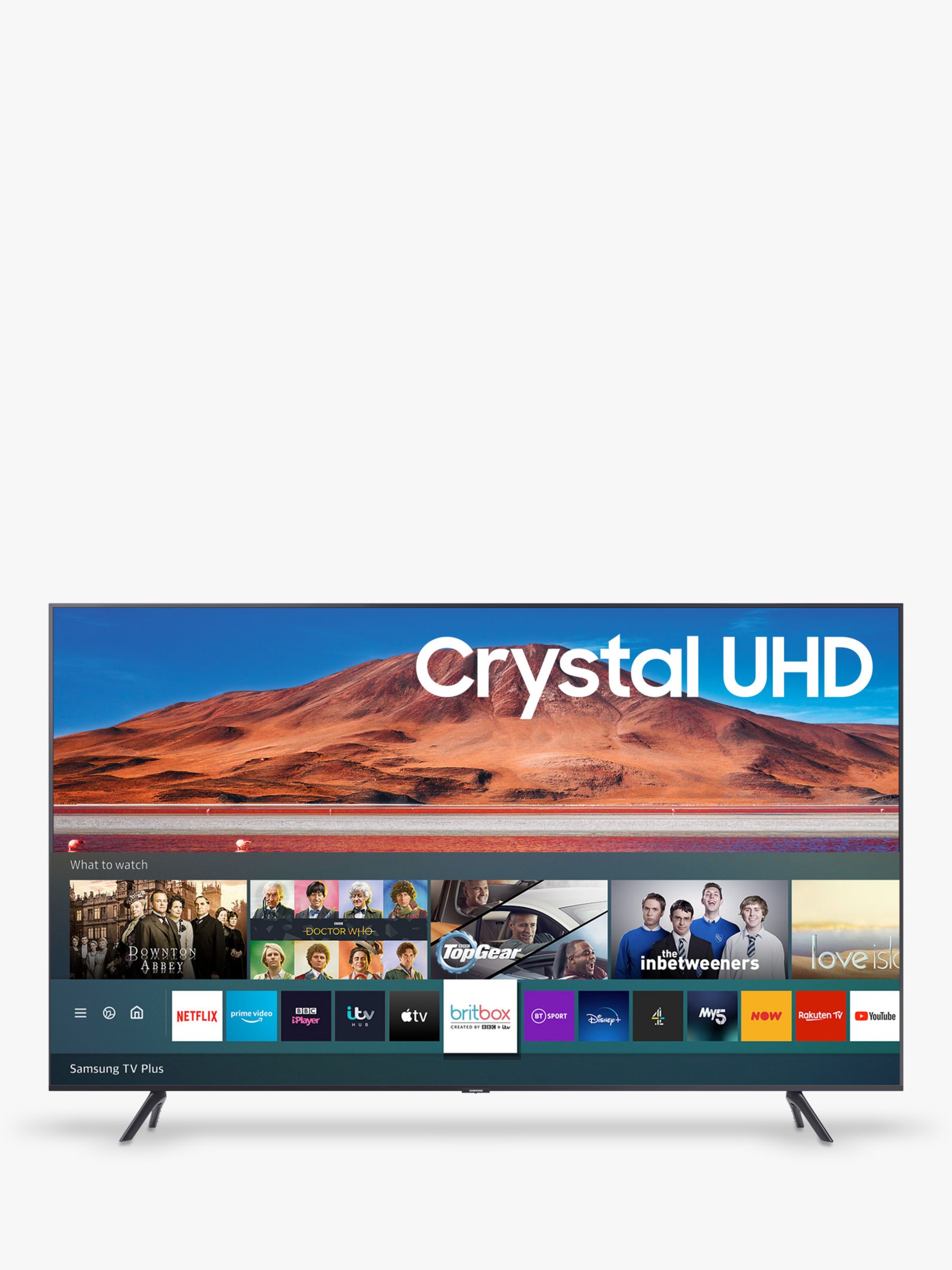 Samsung UE55TU7100 (2020) HDR 4K Ultra HD Smart TV, 55 inch with TVPlus, Carbon Silver