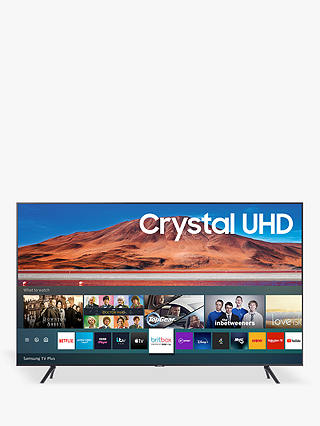 Samsung UE43TU7100 (2020) HDR 4K Ultra HD Smart TV, 43 inch with TVPlus, Carbon Silver