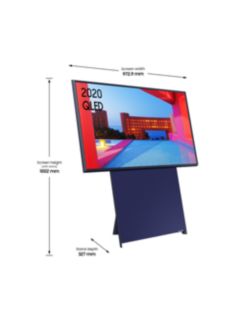 Samsung The Sero (2020) QLED HDR 4K Ultra HD Smart TV, 43 inch with Rotating Screen & TVPlus, Navy Blue