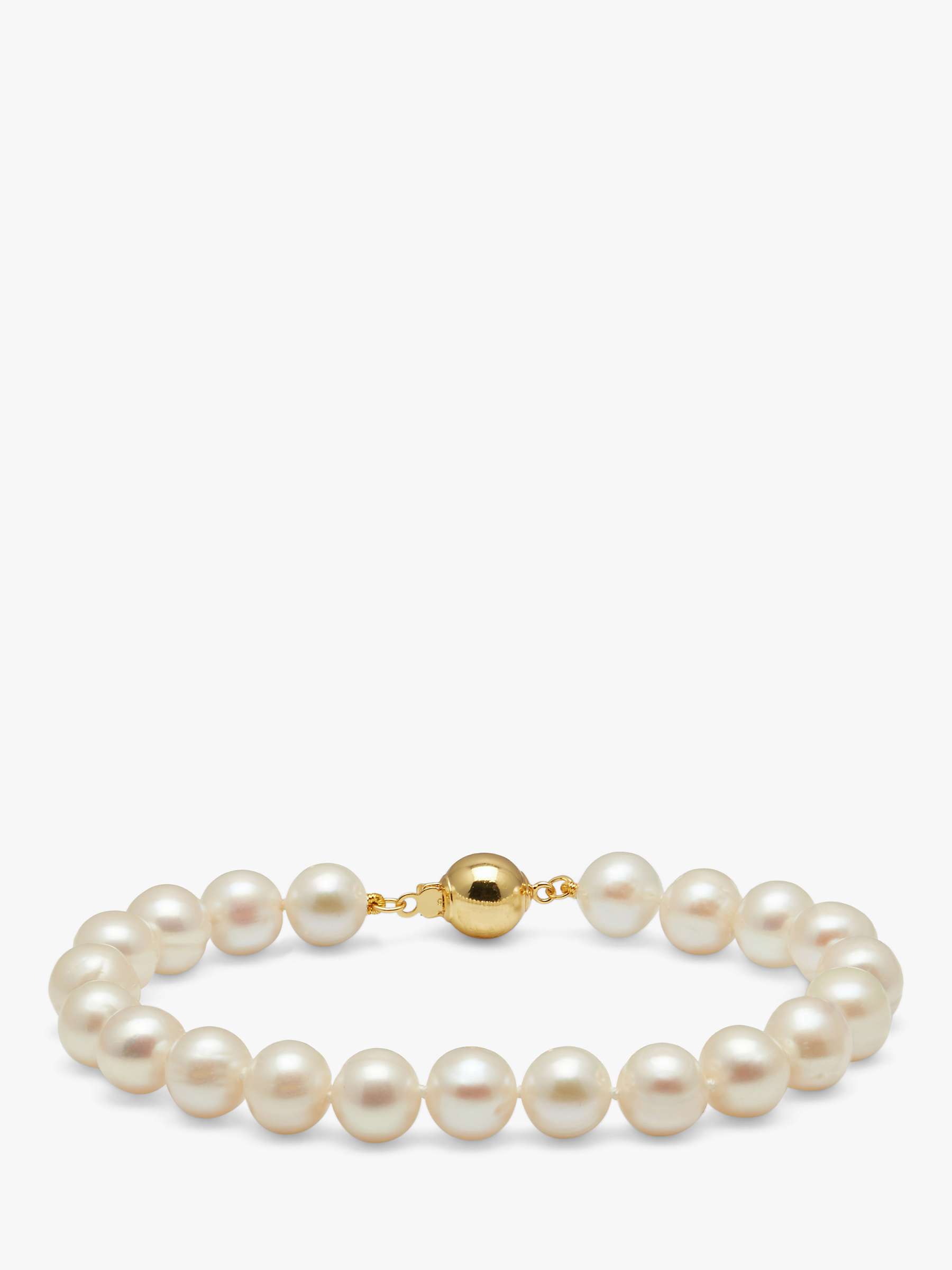 Buy A B Davis Akoya Cultivated Pearl Bracelet, Gold/Cream Online at johnlewis.com