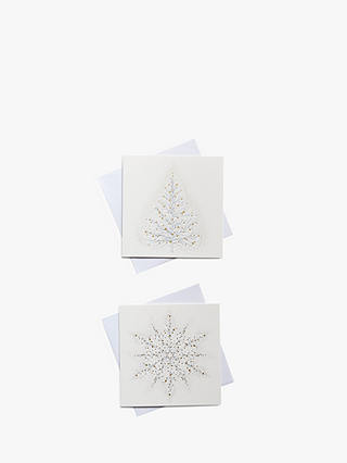John Lewis & Partners Snowflake Charity Christmas Cards, Pack of 10