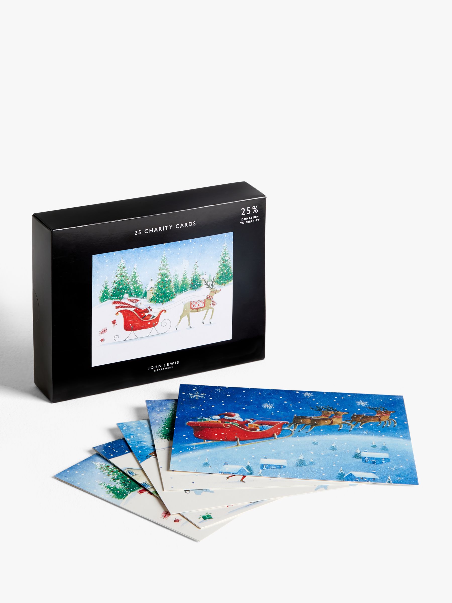 John Lewis &amp; Partners Santa Bumper Charity Christmas Cards, Box of 25 at John Lewis &amp; Partners