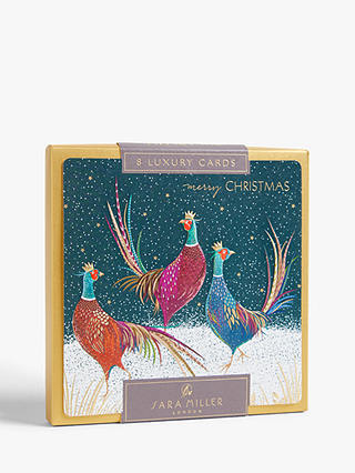 Sara Miller Pheasant Christmas Cards, Pack of 8