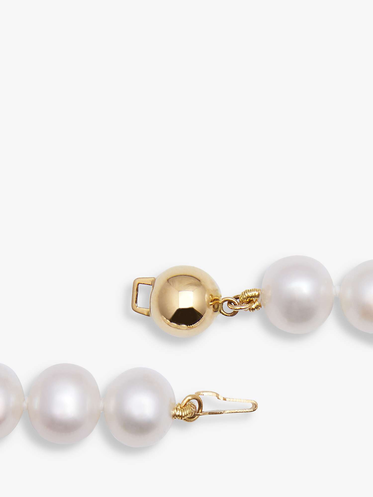 Buy A B Davis 9ct Yellow Gold Freshwater Pearl Necklace, White Online at johnlewis.com