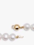 A B Davis 9ct Yellow Gold Freshwater Pearl Necklace, White