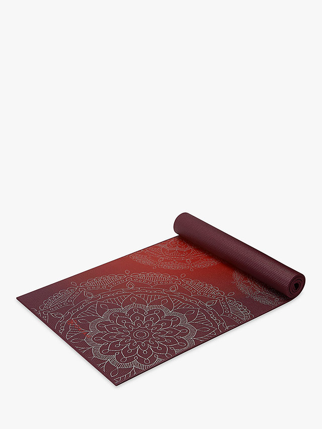 Gaiam Premium Metallic Sunset 6mm Yoga Mat, Red