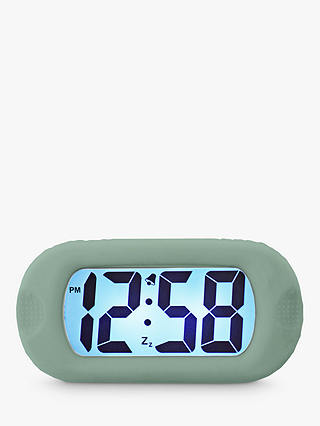Acctim Silicone Jumbo LCD Smartlite® Digital Alarm Clock, Mint Green