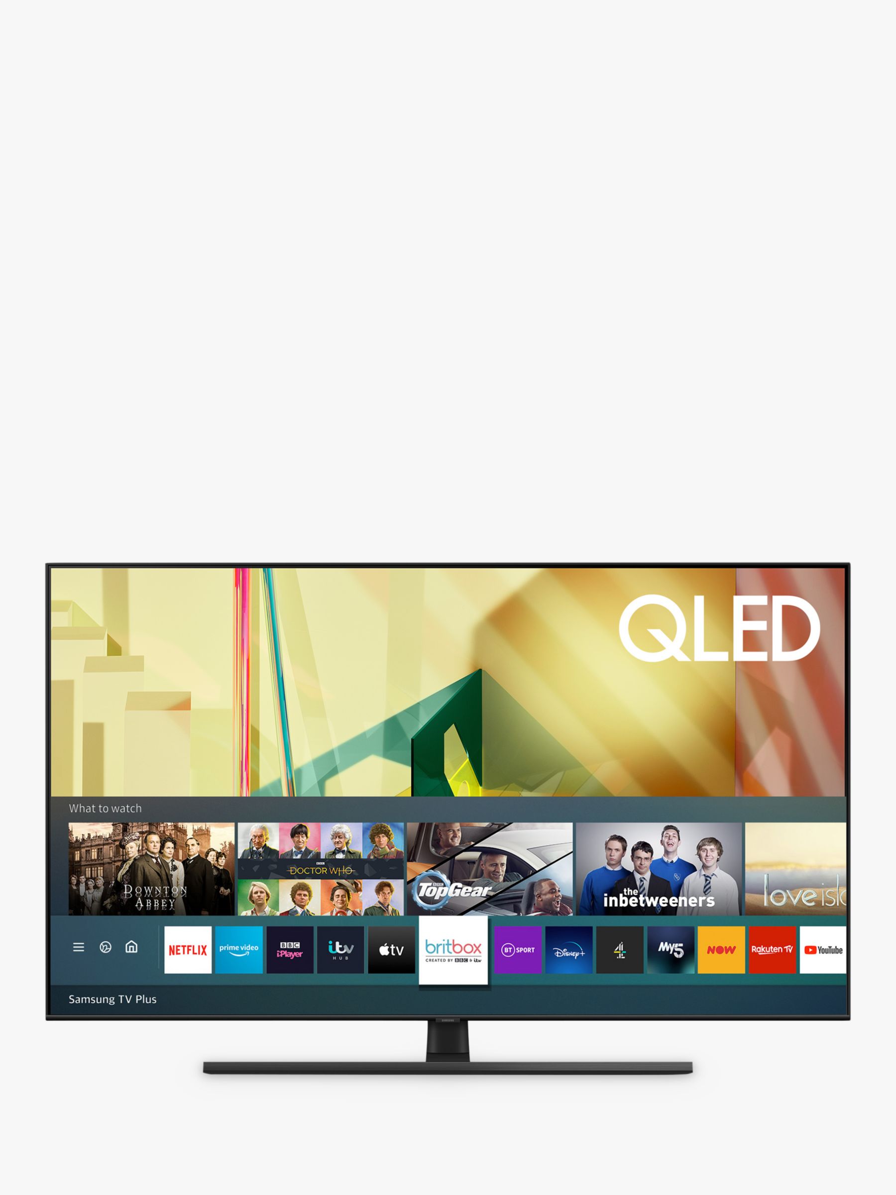 Samsung QE55Q70T (2020) QLED HDR 4K Ultra HD Smart TV, 55 inch with TVPlus/Freesat HD, Black at ...