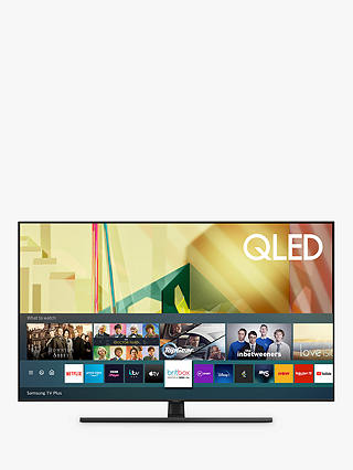 Samsung QE55Q70T (2020) QLED HDR 4K Ultra HD Smart TV, 55 inch with TVPlus/Freesat HD, Black