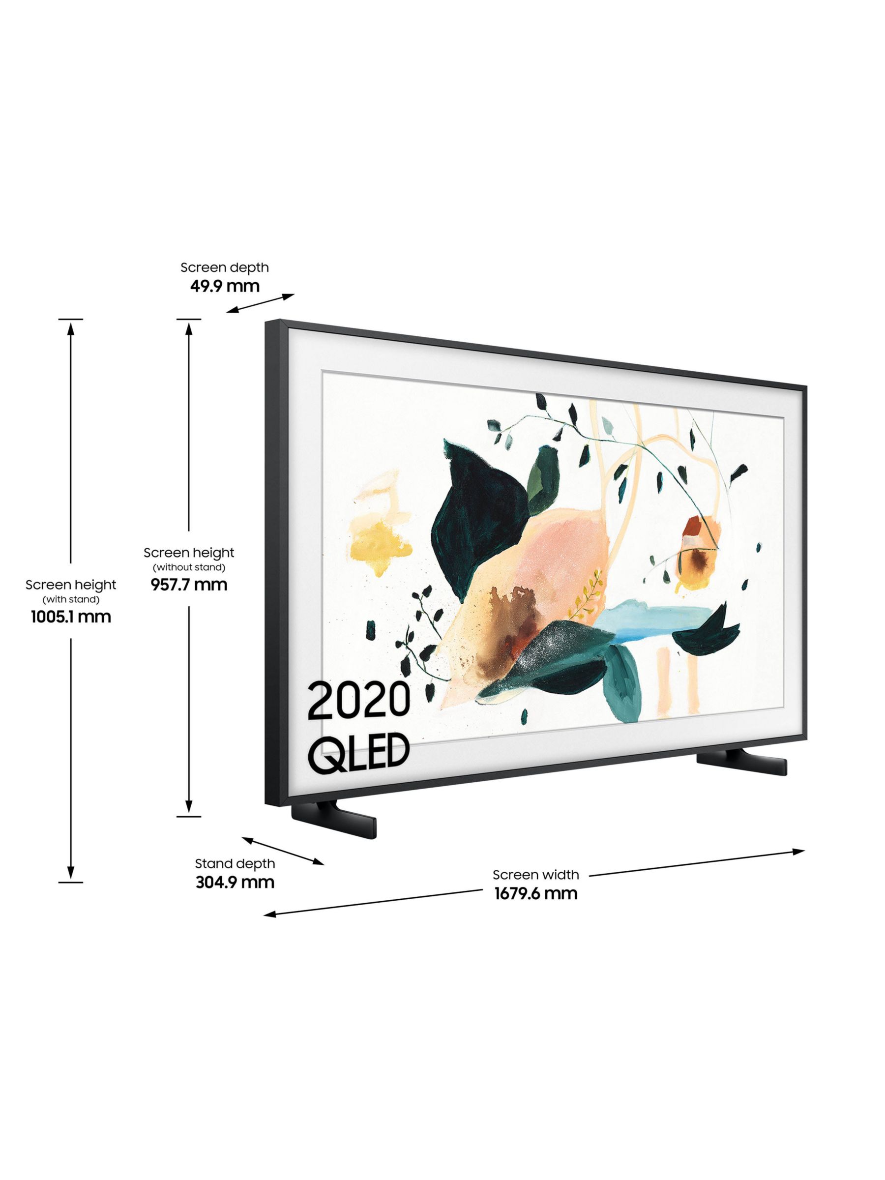 Samsung The Frame (2020) QLED Art Mode TV with No-Gap Wall Mount, 75 inch at John Lewis & Partners