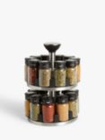 John Lewis & Partners Freestanding Filled Spice Rack Carousel, 20 Jar