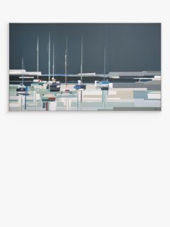 Sabrina Roscino - Side By Side Framed Canvas, 82 x 142cm, Grey/Multi