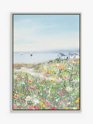 Anthony Waller - Flowers & Dunes Framed Canvas, 42 x 30cm, Blue/Multi