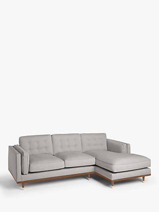 Lyon Range, John Lewis & Partners + Swoon Lyon RHF Chaise End Sofa, Grey Cotton